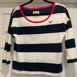 Striped Hollister quarter-sleeve shirt